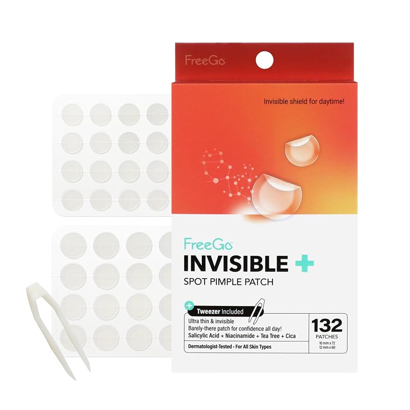Adesivos hidrocoloides para uso localizado FreeGo Invisible+ com 132 unidades