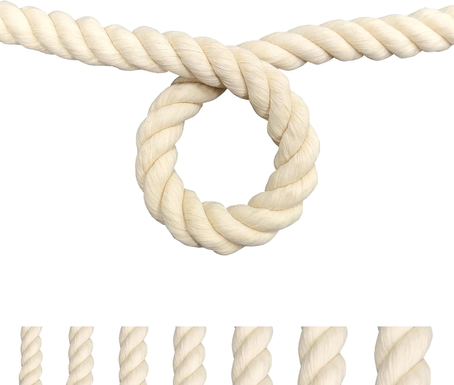 BaumwollKordel, Makramee Garnseil, Baumwollseil für DIY Handwerk, Dekorative Projekte, Haustier Spielzeug ((20mm(50M)))