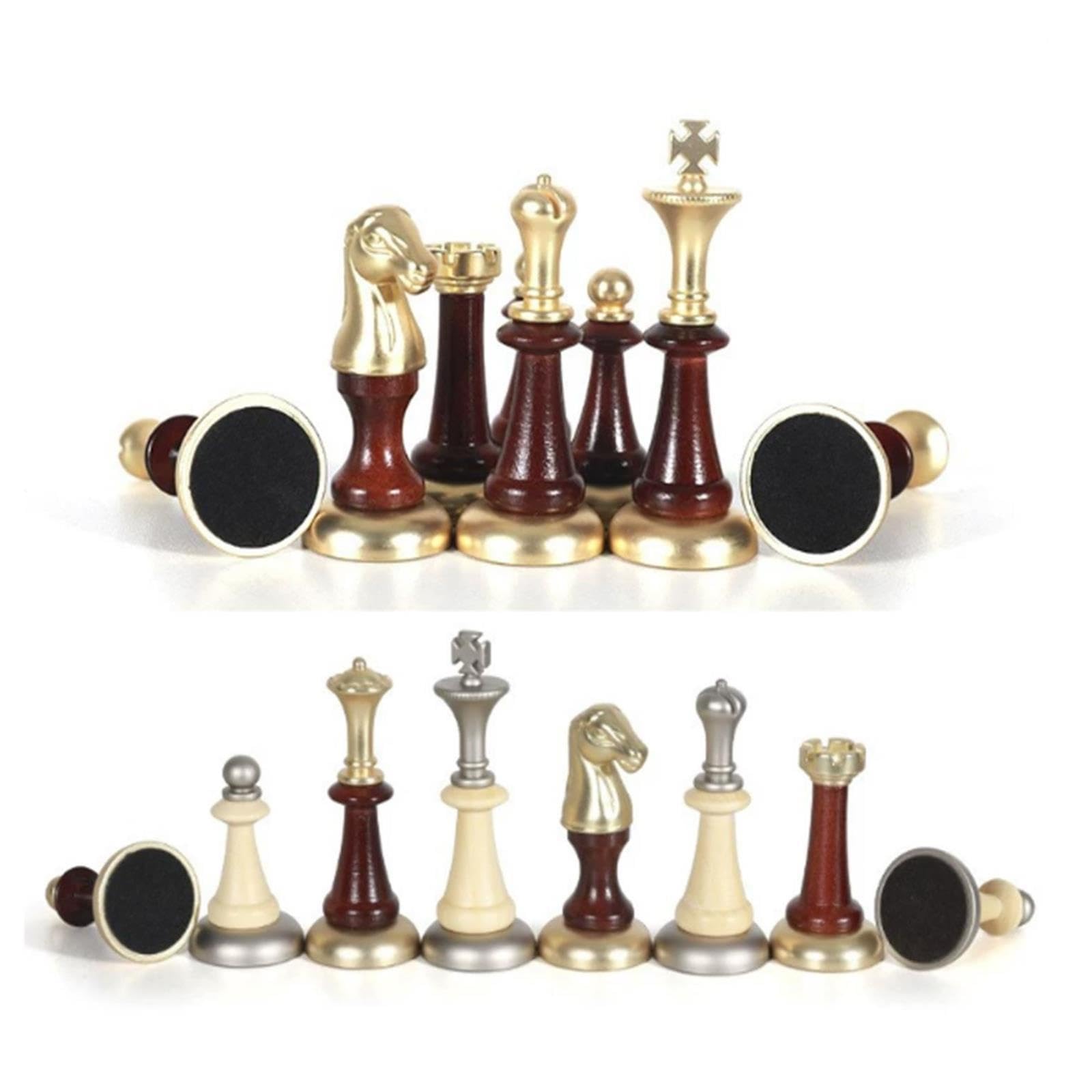 Juego de ajedrez Europeo Vintage de Madera con Almacenamiento Ajedrez