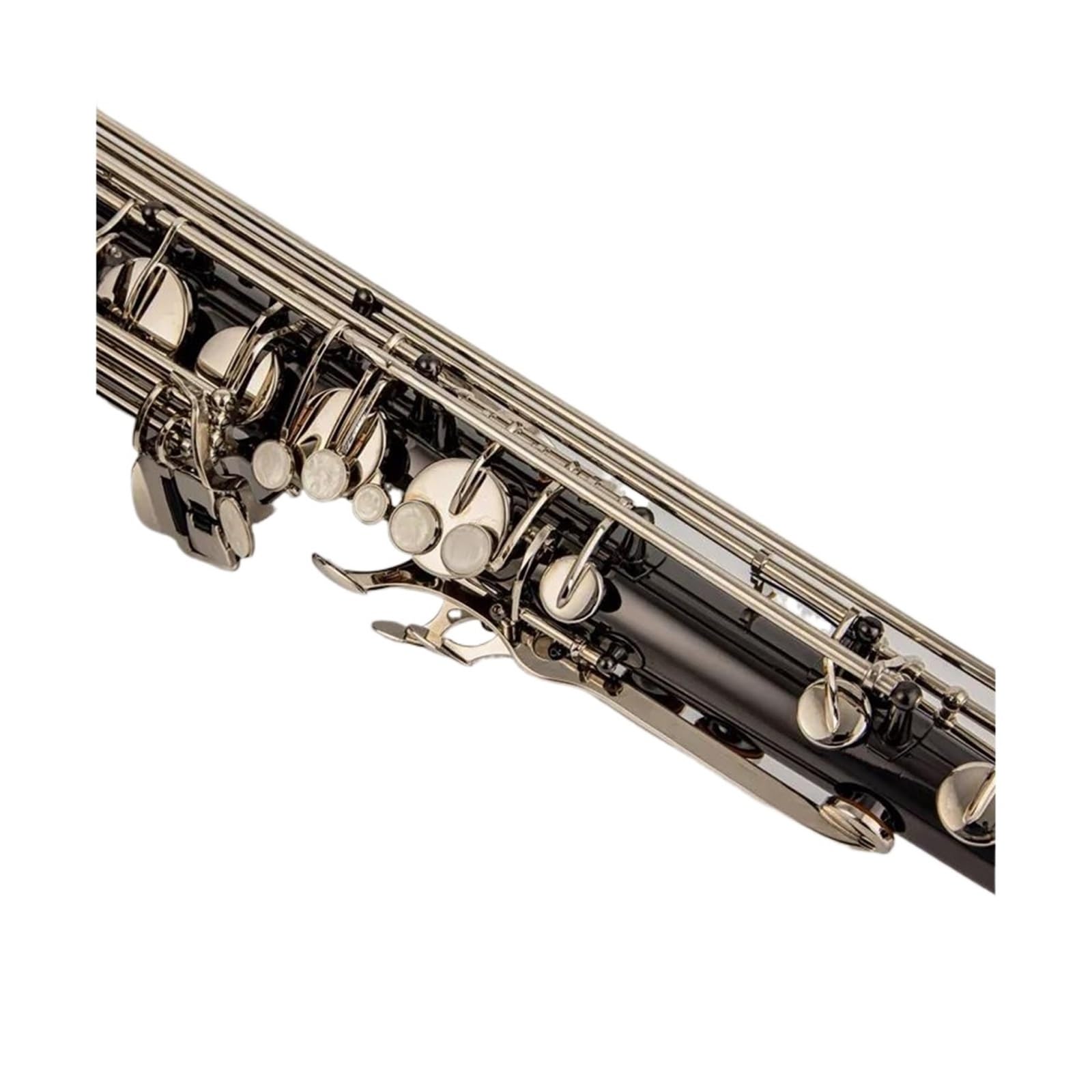 Professionale Sassofono Strumenti Musicali Sassofono Tenore BB Tone Black Nickel Silver Key Sax con Custodia Bocchino (Color : 03)