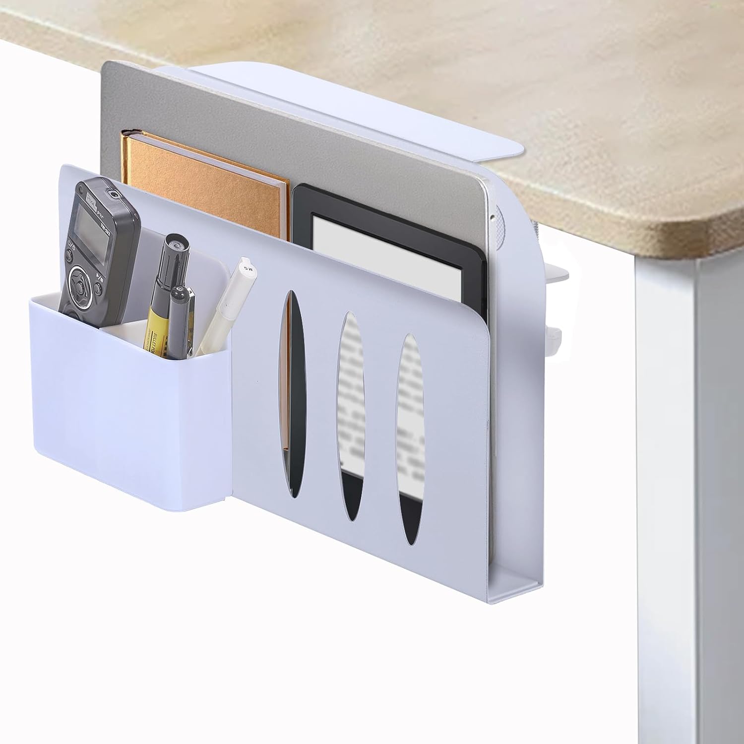 No Drill Under Desk Laptop Tray, MEEKAKEE [Upgrated] ClampOn Shelf