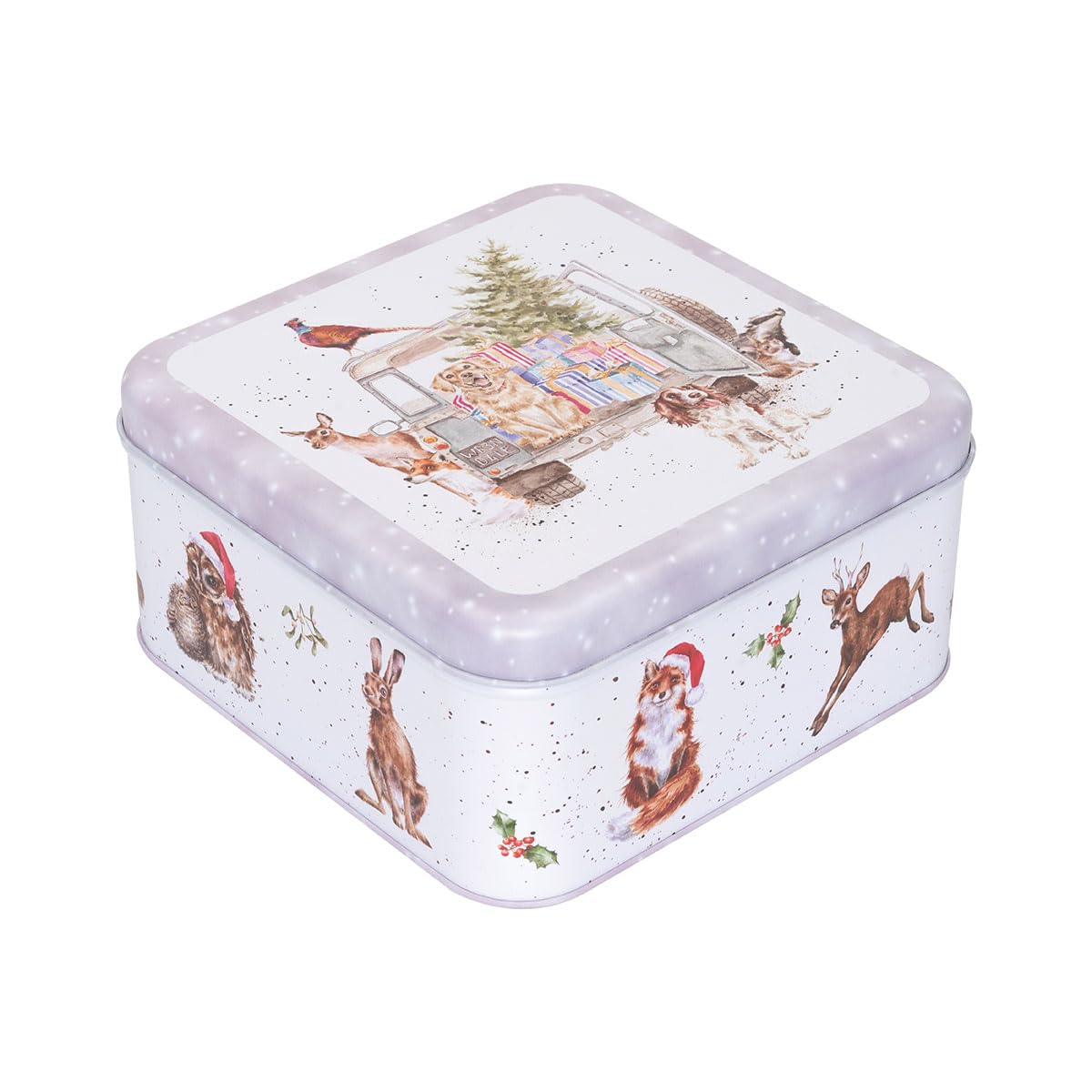 Wrendale Designs - Winter Woodland' Woodland Animal Christmas Square Tin