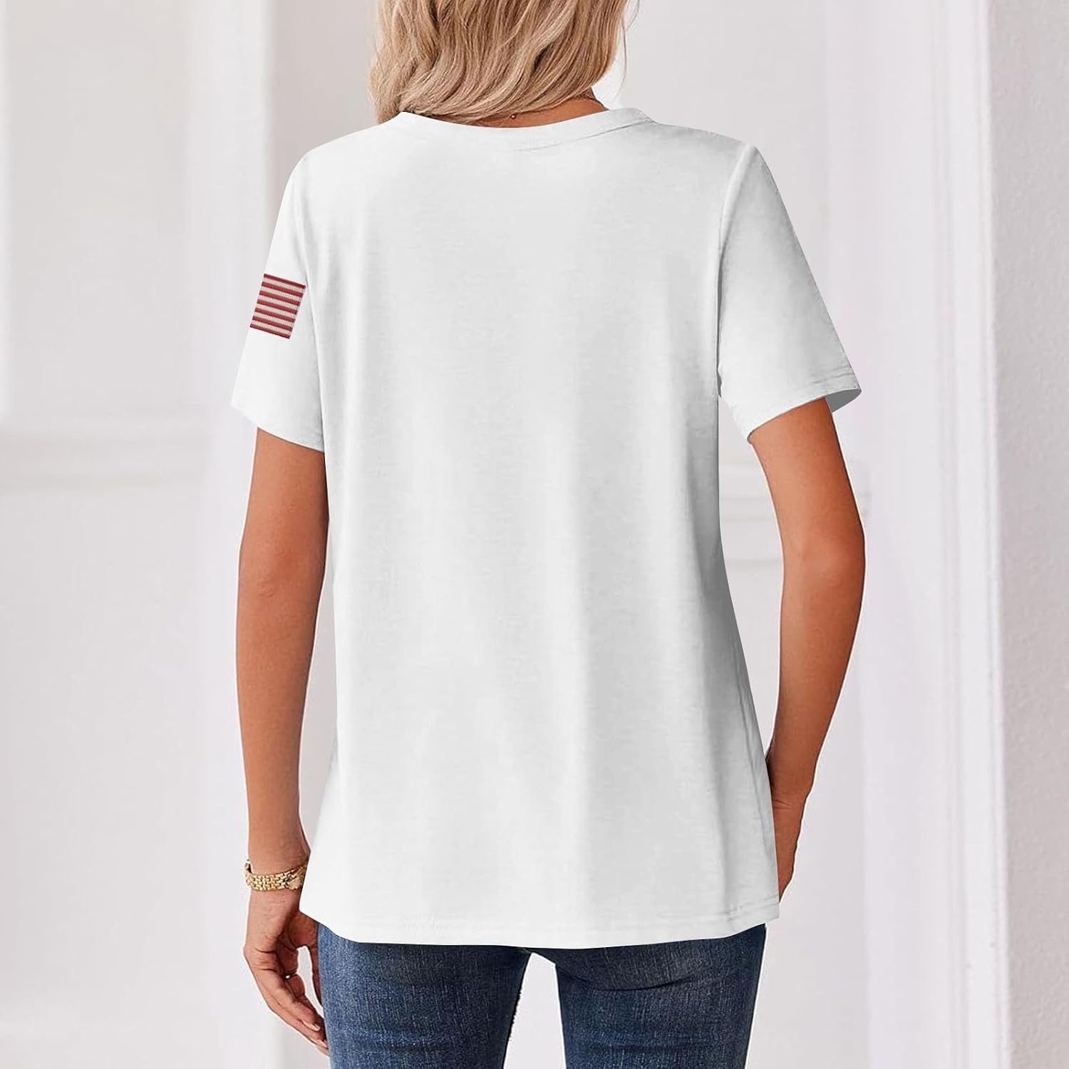 Women's 250Th Anniversary America Shirt, American Flag Shirts 4Th of July T-Shirt Summer Short Sleeve Patriotic Tops, S-3XL