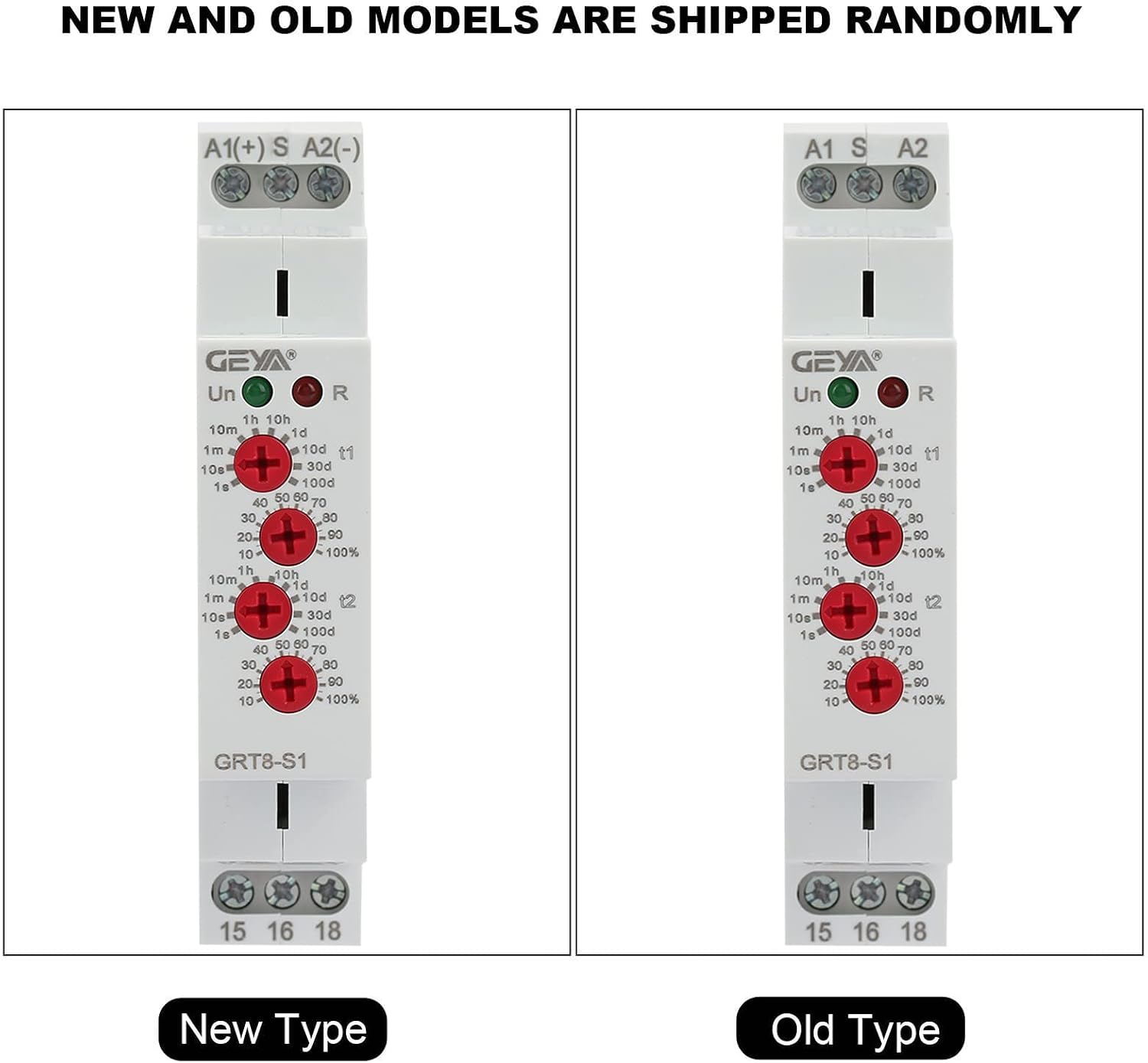ZPSHYD GRT8-S1 Mini Asymmetric Cycle Timer, ON/Off Repeat Cycle Time Relay, Electronic Repeat Relay, SPDT Relay 16A AC/DC12V-240V