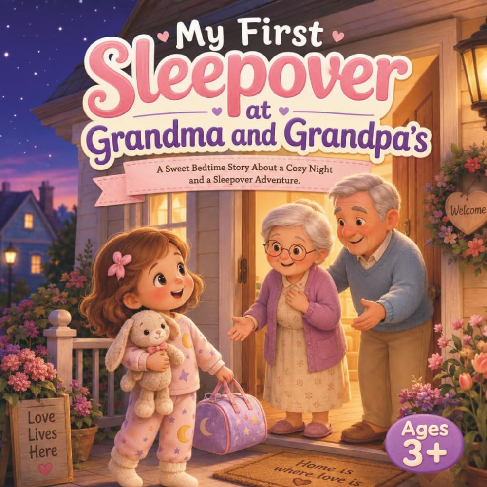 My First Sleepover at Grandma and Grandpa’s: A Sweet Bedtime Story About a Cozy Night and a Sleepover Adventure