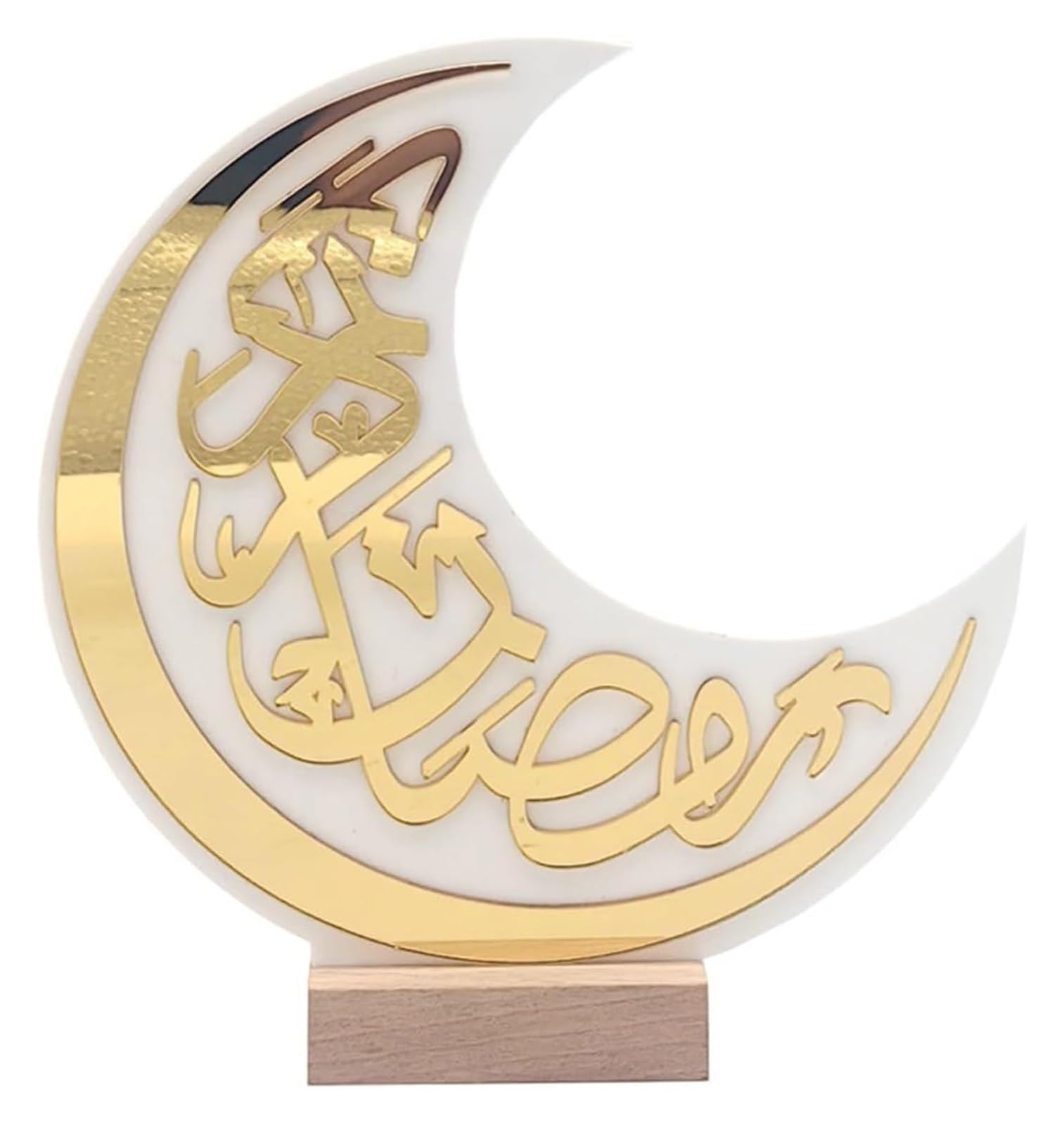 Ozdoby ramadanowe na domowy stół, Eid Złoty Akrylowy Księżyc Dekory Stołowe Dekoracyjny Ozdoba Stołowa Księżyca