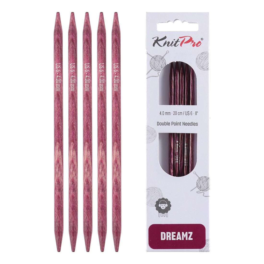 KnitPro Dreamz Double Pointed Needles 8" (20cm) | Size 4.00mm