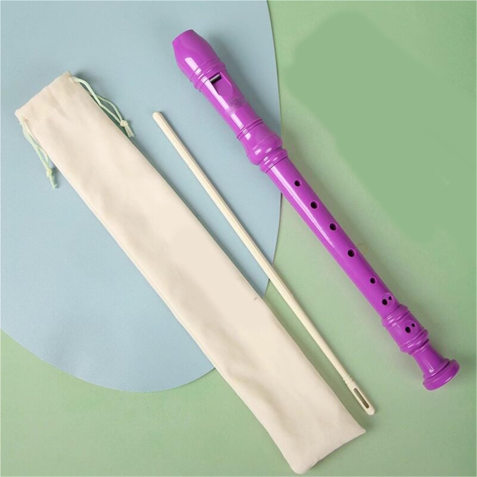 Flauto Dolce Professionale Flauto Dolce In Stile Tedesco Con Chiave C: Strumento Acuto A 8 Fori Per Principianti E Istruzioni(Purple)