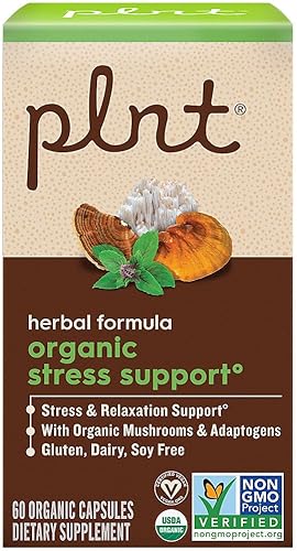 Miniatura 5 de Apoyo orgánico para el estrés - Fórmula herbaria con hongos orgánicos (60 cápsulas)