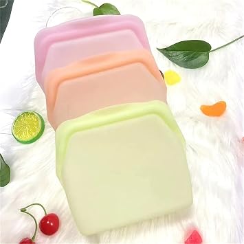 Silicone Storage, Bag Food Storage, Leak-Proof Upright Freezer Bags, Odor-Proof, High-Temperature Resistant, Reusable Silicone Storage Bags