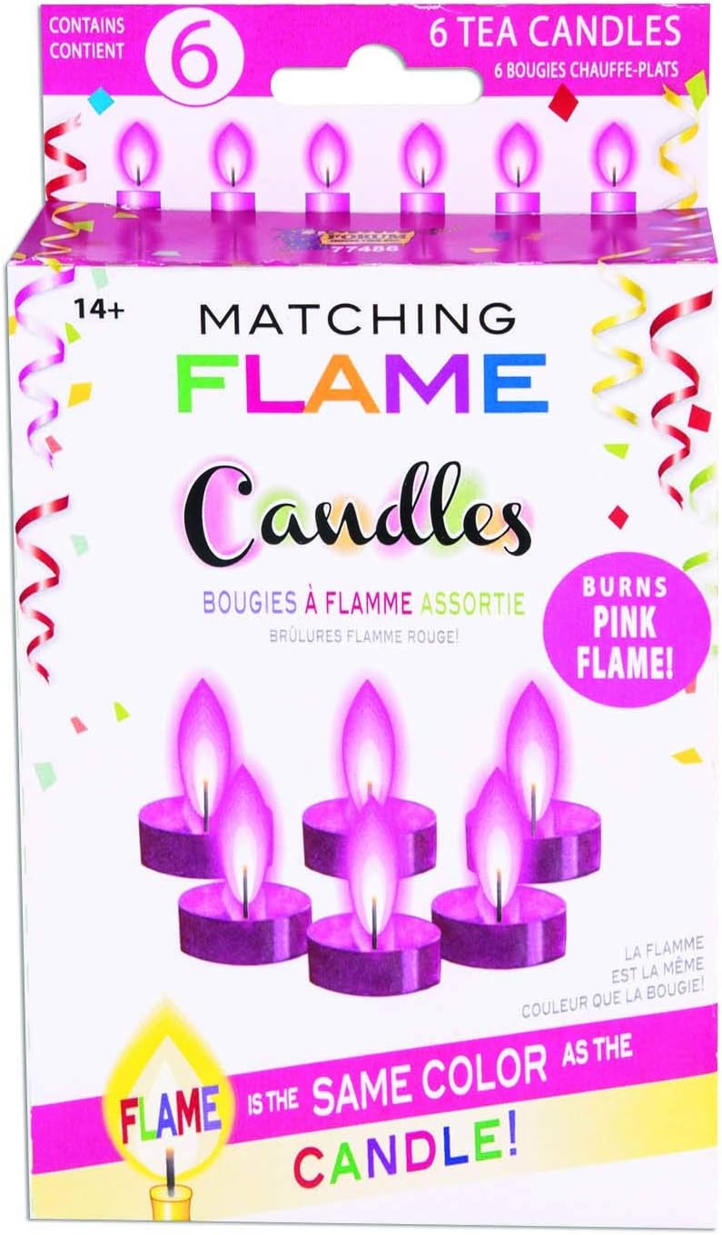 Forum Novelties 77486 Add The Match Flame Tea Light Decoration, Pink