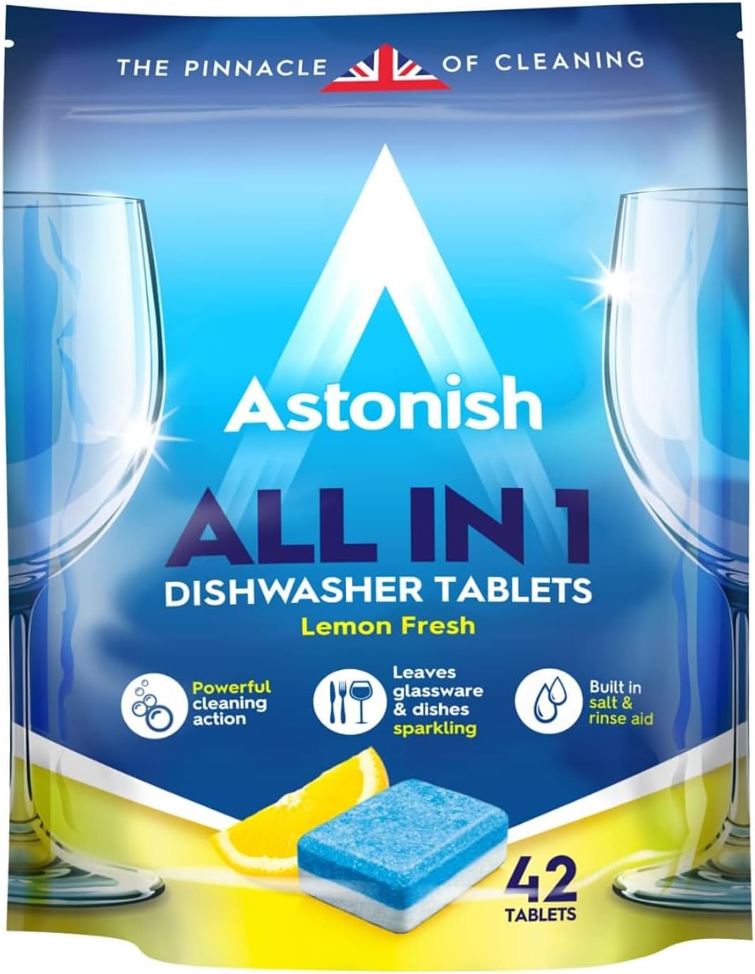 All in 1 Dishwasher Tablets Lemon Fresh 42pcs