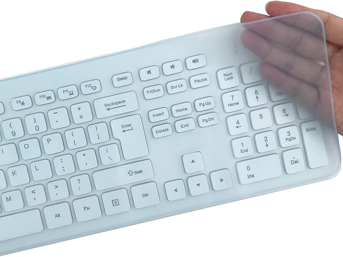 Funda Universal para Teclado de PC, Silicona Transparente Impermeable miniatura 3