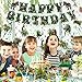 NICOWARM Dinosaur Birthday Party Decorations Set - Includes Pre-assembled Happy Birthday Banner, Dinosaur Hanging Swirl, Honeycomb Centerpiece for Table, Party Supplies for Home, School