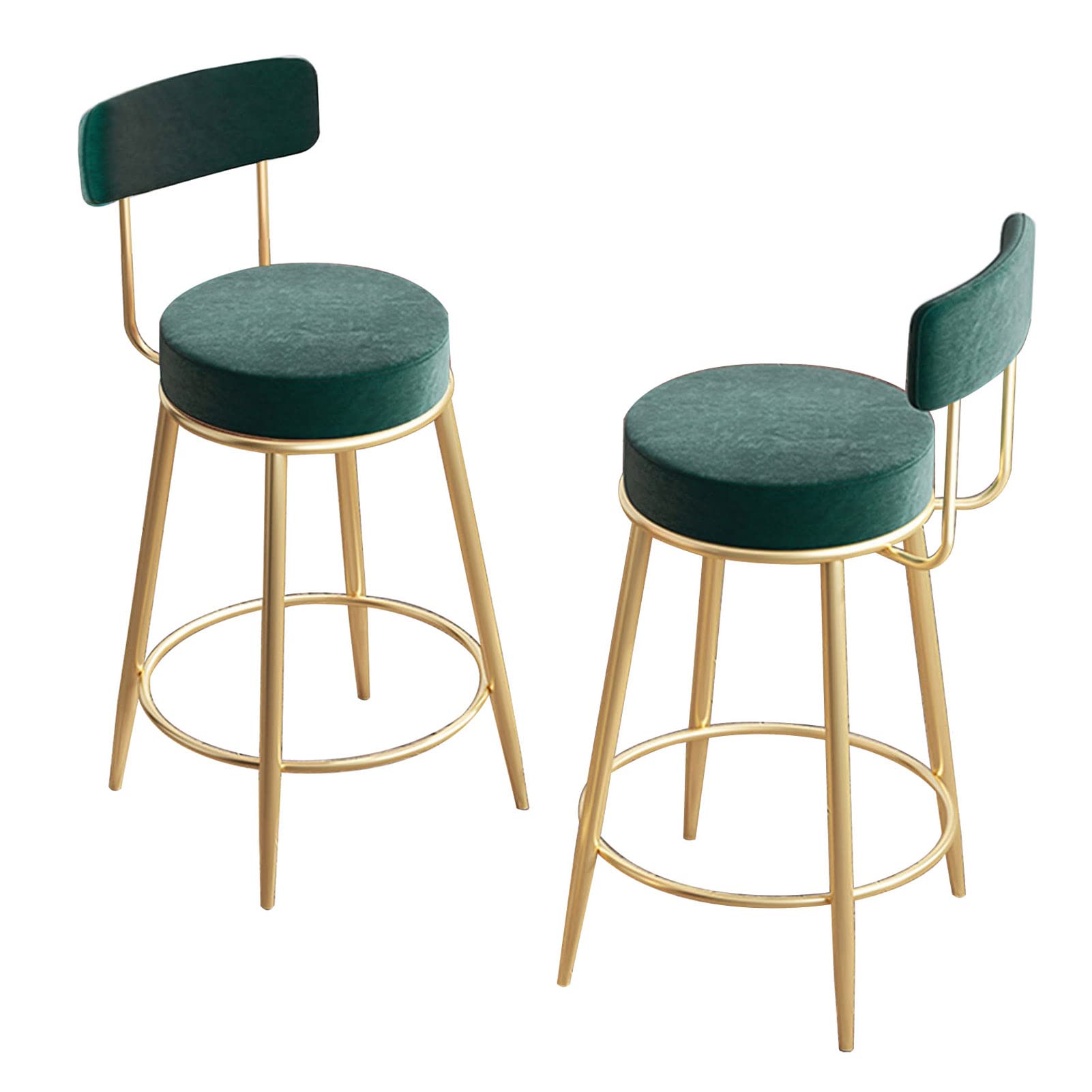 Chaise haute de bar de cuisine lot de 2 tabourets rembourrés pour îlot central