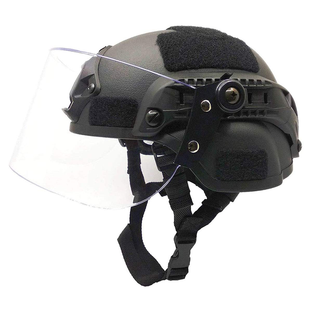 Buy Airsoft Paintball SWAT Helmet with Clear Riot Visor Face Shield