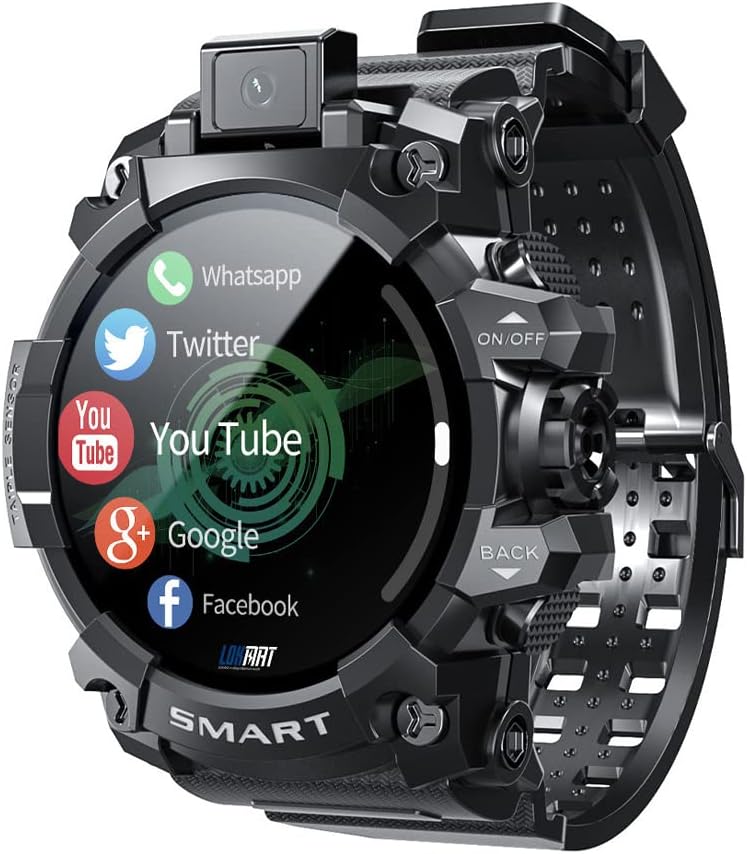 Amazon.com: AIMAISEN Android 9.0 Smartwatch GPS Sport Reloj de pulsera de  1.6 pulgadas, pantalla táctil, Bluetooth, llamada de videojuegos, reloj de  actividad, 500 W, cámara HD 4G/LTE, WiFi, tarjeta SIM independiente (4+64
