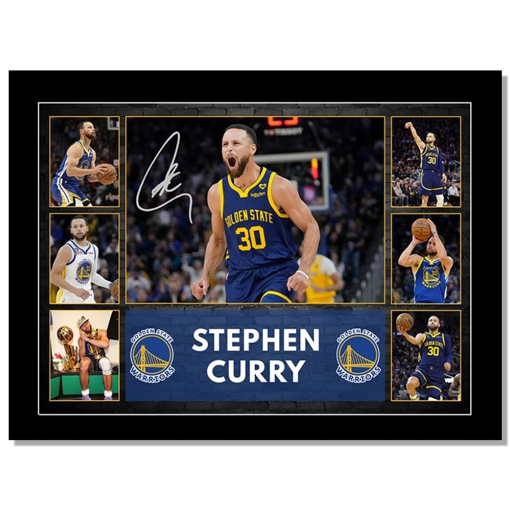 LPAIWXY Stephen Curry Poster For Fans Kids room Bedroom wall Decor-Basketball Stephen Curry Signed Posters Canvas Prints Picture For Teen Boy girls Gifts - 2