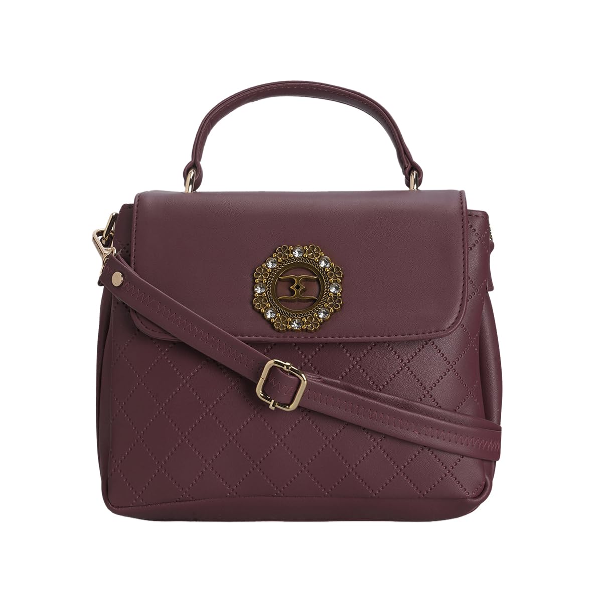 ESBEDA Maroon Color Quilted Solid Sling Bag For Women (B0CQYWMWJF) Amazon Price History, Amazon Price Tracker
