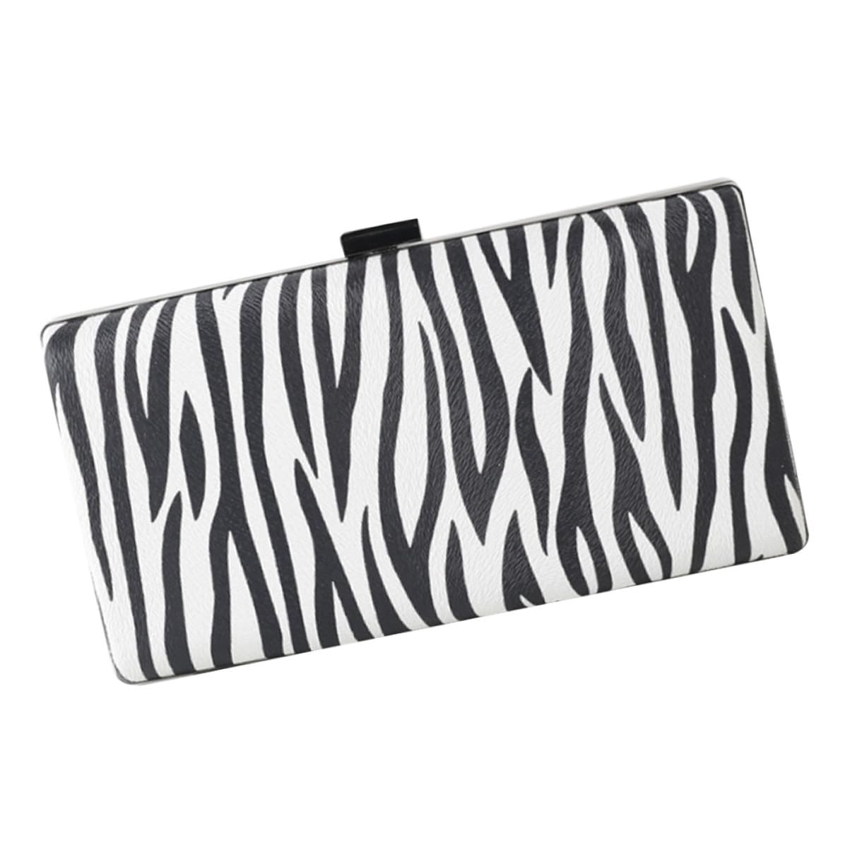 Anneome Bolso de Mano de PU Estampado de Rayas de Cebra, Bolso de Noche Elegante y Práctico para Fiesta, Diseño Único y Conveniente en Color Negro