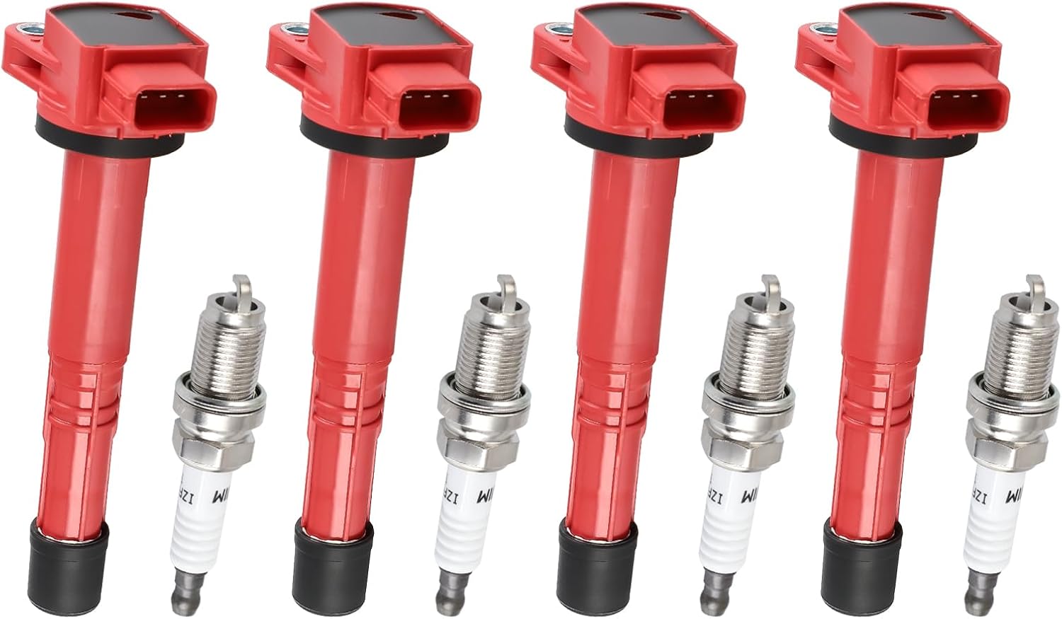 Pindex 4 Pack Ignition Coils and Iridium Spark Plugs,UF311