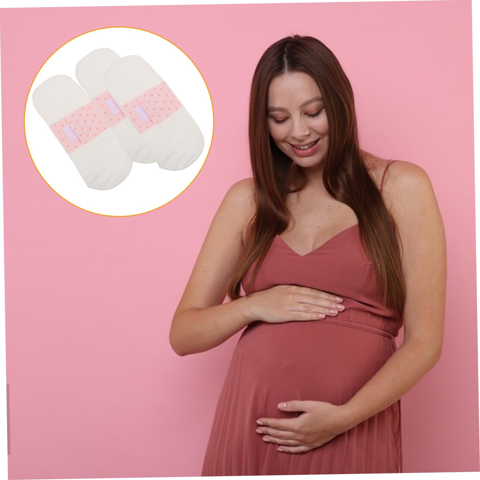 FRCOLOR 12piezas Compresas Menstruales De Algodón Reutilizables Almohadillas Absorbentes Lavables Diseño y Transpirable Para Mujeres y