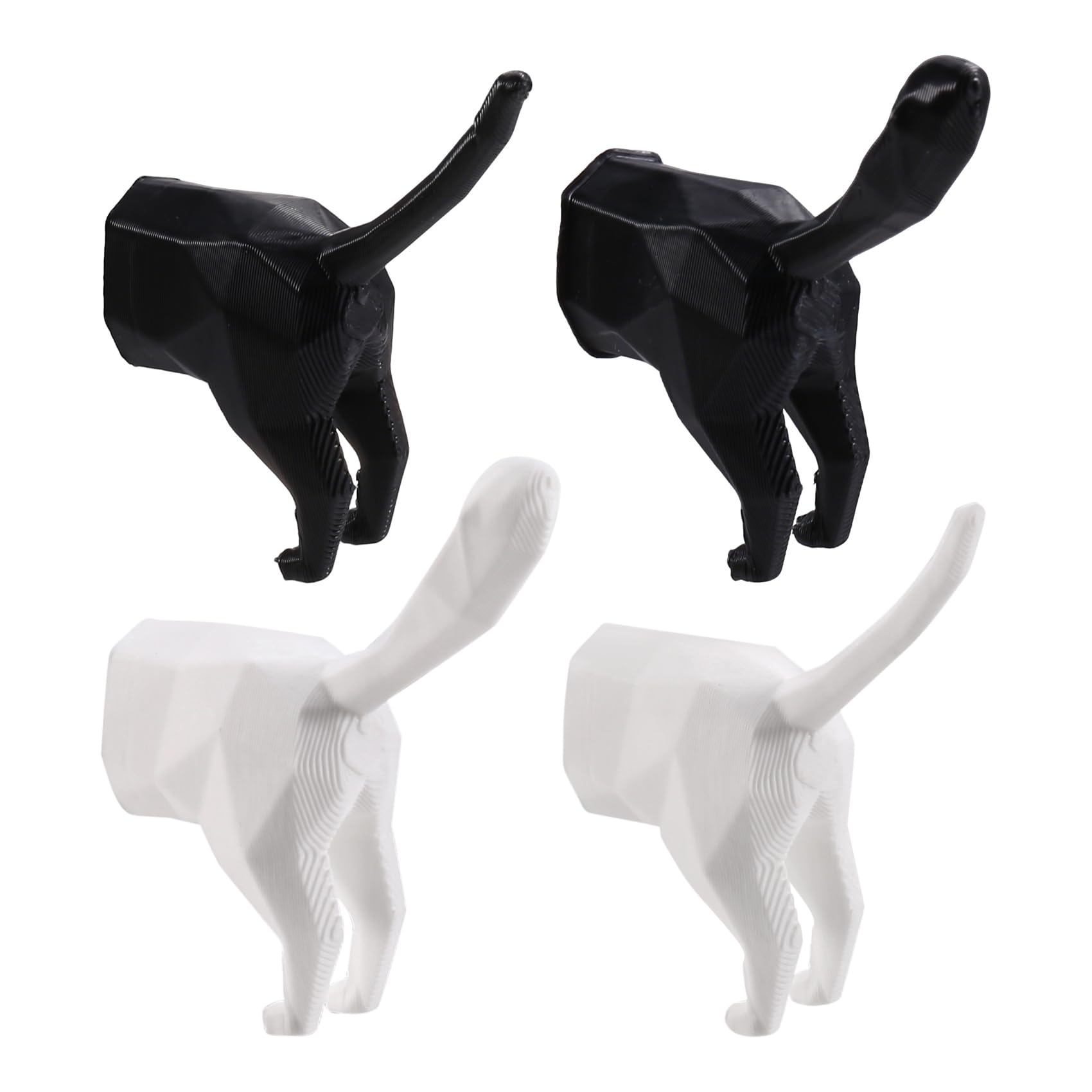 CTRLZS Rear Fridge Magnets for Cats, 4-Pack Funny Cat Butt Magnets for Refrigerator, for Notes, Photos, Keys