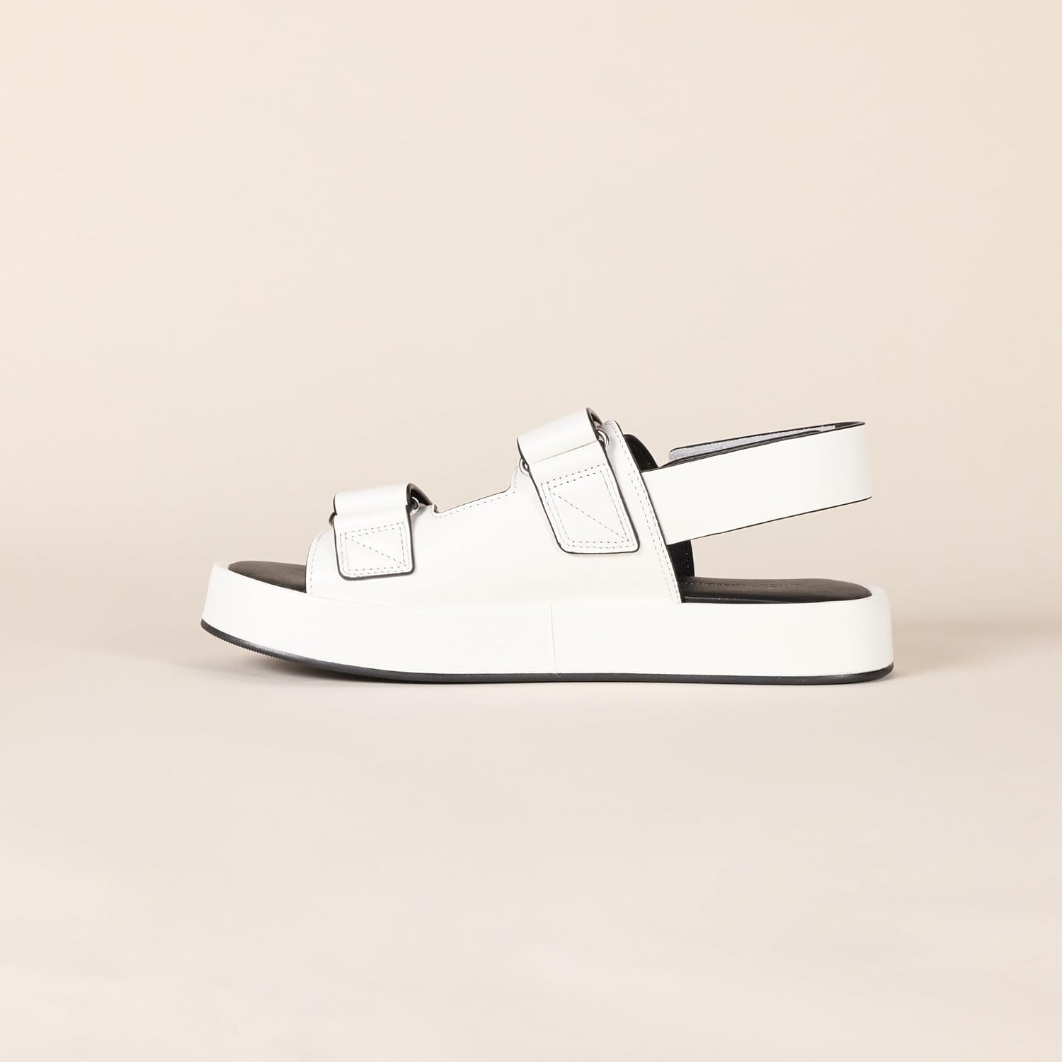 Amazon Essentials Women's Adjustable Triple Strap Flat Platform Sandals