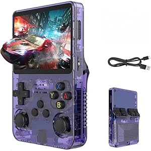 R36S Retro Handheld Game Console, 15000+ HD Classic Games with 64G TF Card, 3.5″ IPS Screen, Built in 20+Emulators 3500mAh Battery, Portable Arcade Video Gaming Console Gift for Kids