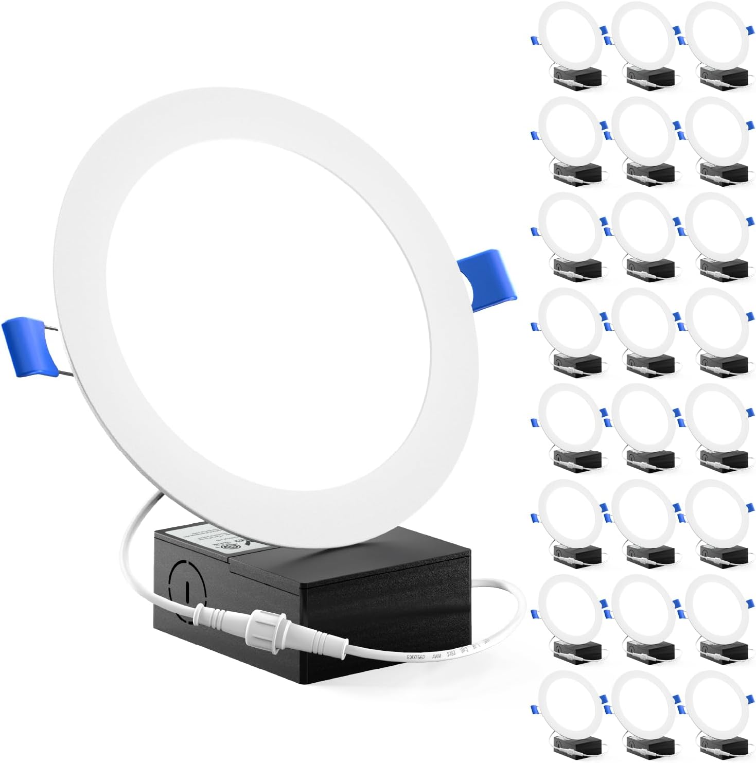 Sunco 24 Pack Recessed Lighting 6 Inch LED, Canless Ceiling Lights Slim with Junction Box, 850 LM, 14W (100W Equivalent), 6000K Daylight Deluxe, Dimmable, Wafer Thin, 50000 Lifetime Hours ETL.