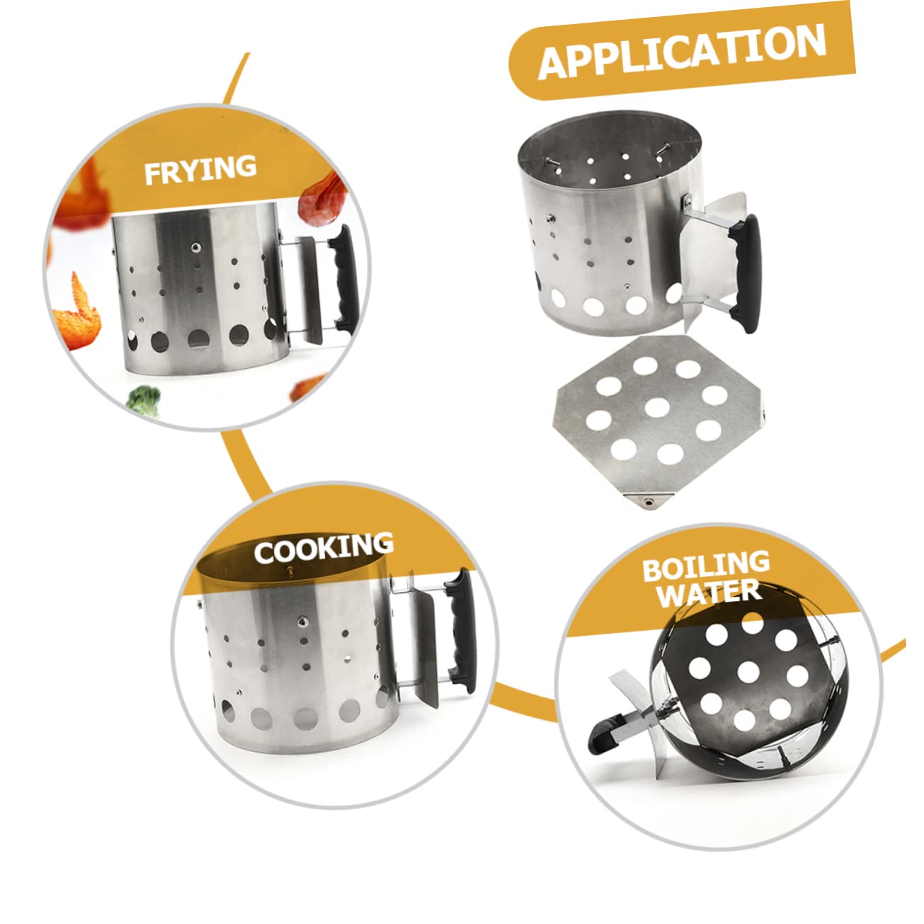 BESPORTBLE Ciminiera Accendifuoco Carbone in Acciaio Inox per Barbecue