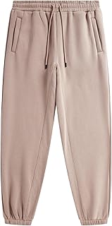 Pantalones cálidos para hombre, cintura elástica, forro polar, parte inferior elástica, pantalones de entrenamiento térmicos para otoño e invierno, con bolsillos, colores sólidos, pantalones