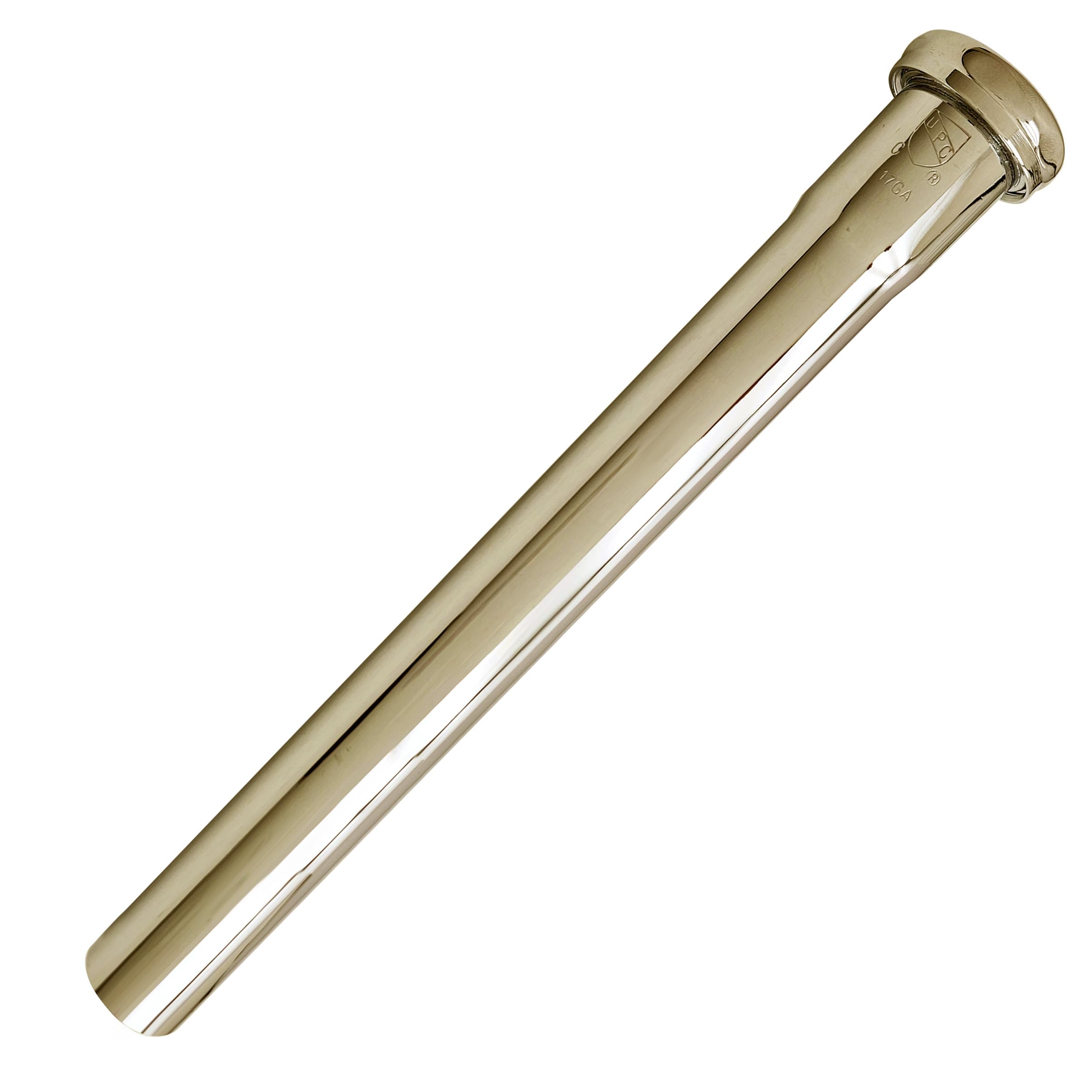 Westbrass D421-01 1-1/14" x 12" Slip Joint Extension Tube, 1 Pack, Polished Brass