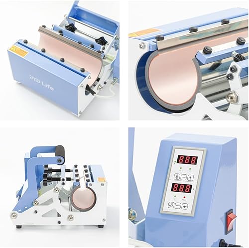 Miniatura 5 de PYD Life Máquina de prensa térmica de vasos de 110 V, máquina de prensa de tazas azul claro para 30 onzas, 20 onzas, 16 onzas, 12 onzas, sublimación