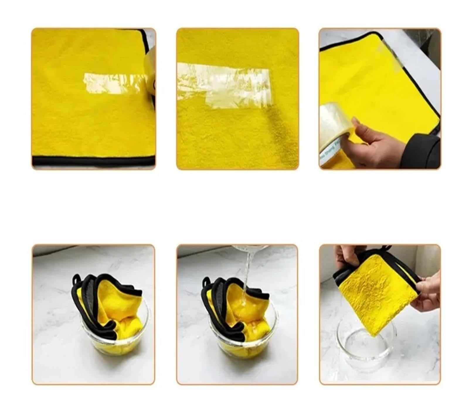 Microfiber Cleaning Towels for Cars - Professional Detailing Cloths - 1 2 6 Pack Car Drying and Washing — view 3