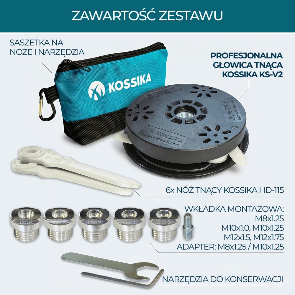 Innowacyjna głowica tnąca KOSSIKA z talerzem ślizgowym do szybszego koszenia z mniejszym wysiłkiem – do wysokiej trawy, pokrzyw i jeżyn oraz stabilniejszego koszenia na zboczu