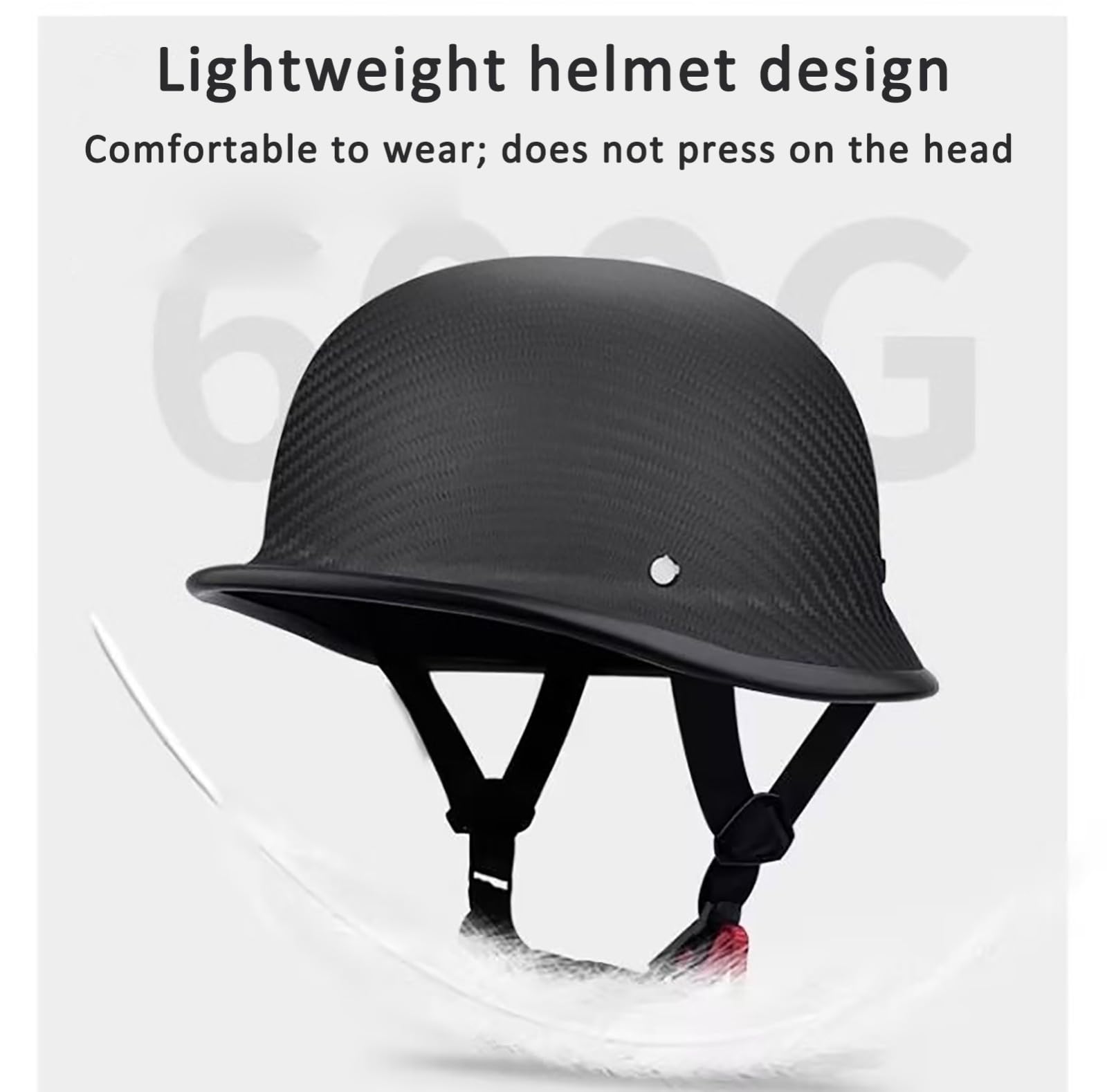 Kask motocyklowy w stylu vintage, z włókna węglowego, kask motocyklowy do cruiserów, skuterów i motorowerów, homologacja ECE 22.06, kask ochronny dla dorosłych mężczyzn i kobiet