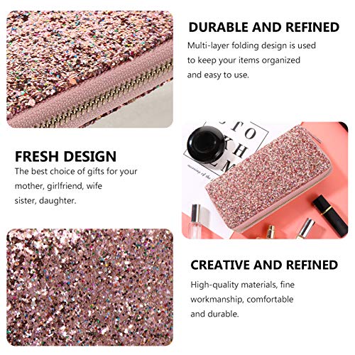 Fashionable Women Wallet Multi-storey Zippered Handbag Women's Crossbody Purse Accessory Shiny3