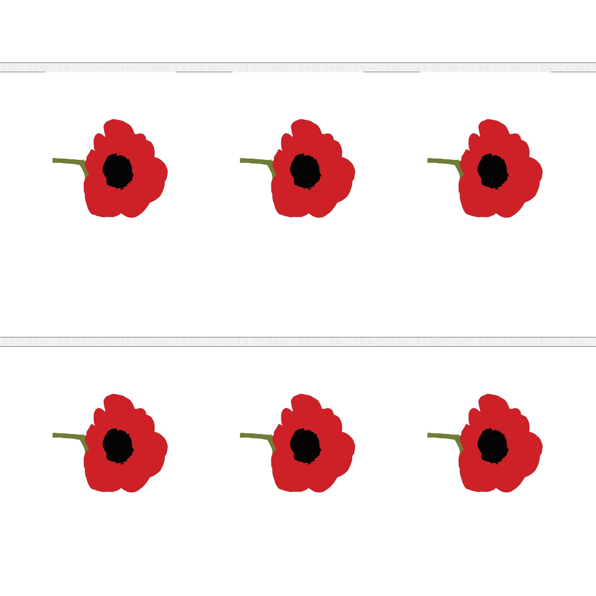 Flagtex Poppy Fabric Bunting – 3m with 10 Flags – Fabric for Indoor & Outdoor Use – String Flags Banners Remembrance Day Lest We Forget — image 1