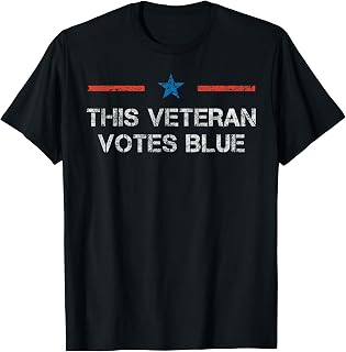 This Veteran Votes Blue Retired Military Voting Biden 2020 T-Shirt