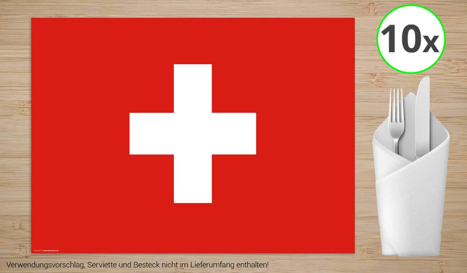 Chemin De Table 'I Love My Country' Suisse | 183x40.6 Cm | Coton & Lin | Décoration Table Fêtes & Quotidien