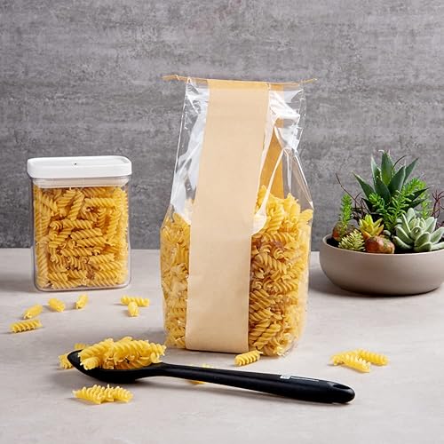 Miniatura 3 de Restaurantware - Bag Tek - Bolsas de corbata de estaño kraft de 4.6 x 3.5 x 12.5 pulgadas, 100 bolsas resellables para panadería - Fondo plano, para