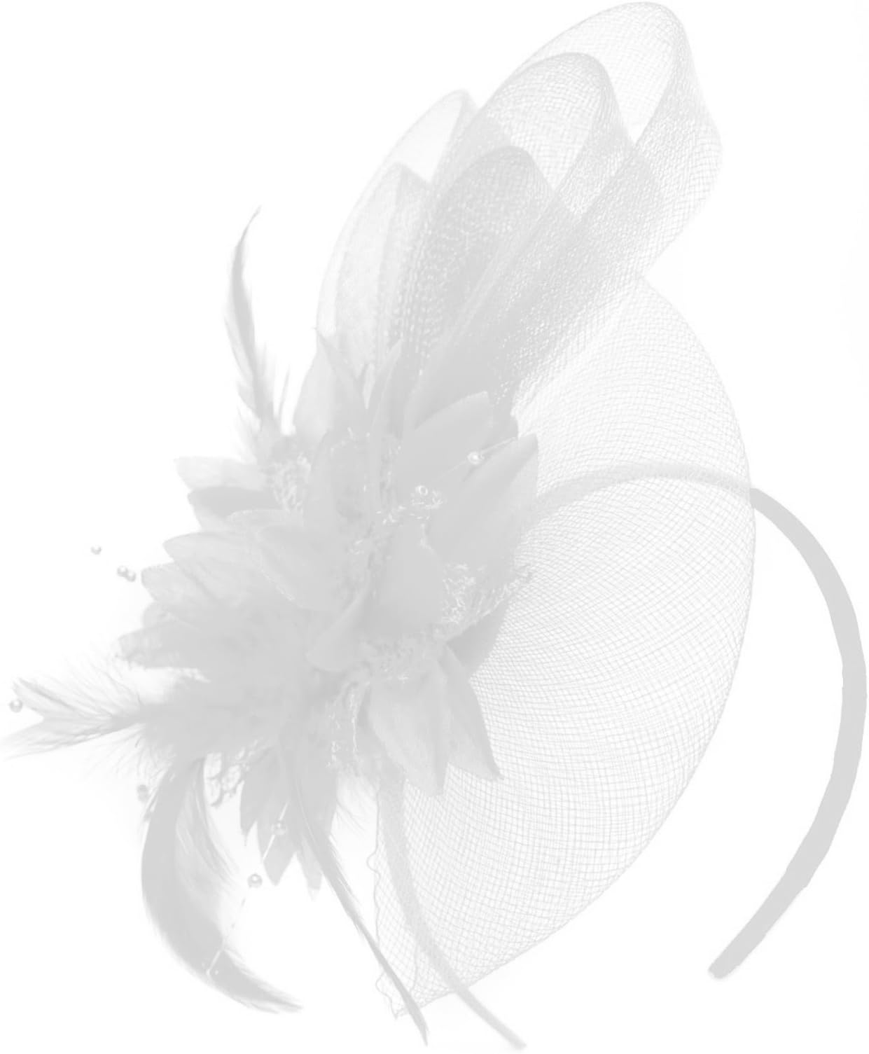 Flower Wedding Races Party Fascinator Net Hat and Feathers