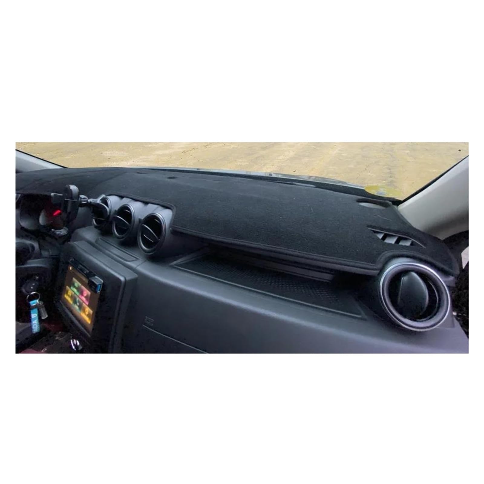 Armaturenbrett Abdeckung Matte Für Dacia Duster 2018-2023 Auto Dashboard Abdeckung Dash Board Teppich Cape Sonnenschutz Pad Dash Matte (2018-2022 LHD, Schwarz, Polyester + Stoff)