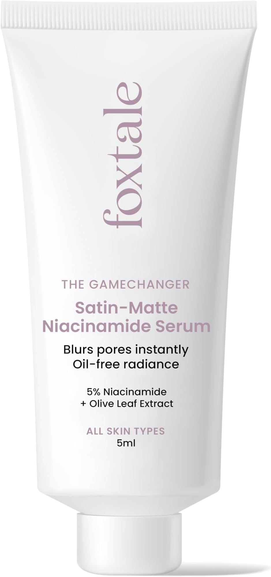Foxtale 5% Niacinamide Face Serum with Olive Leaf Extract & Propanediol | For Oil Control & Brightening | Blurs Pores Instantly, Lightweight & Non-sticky | All Skin Types, Men & Women | 5ml