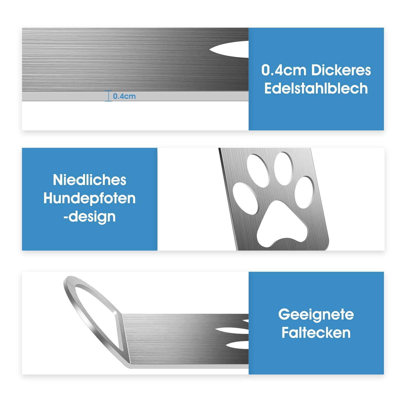 Anclaje de Suelo para Perros Espesar 0,4 cm 304 Acero Inoxidable Engrosamiento, Ancla para Perros Ideal para Salir con el Perro, Placa de Suelo Fácil de Usar