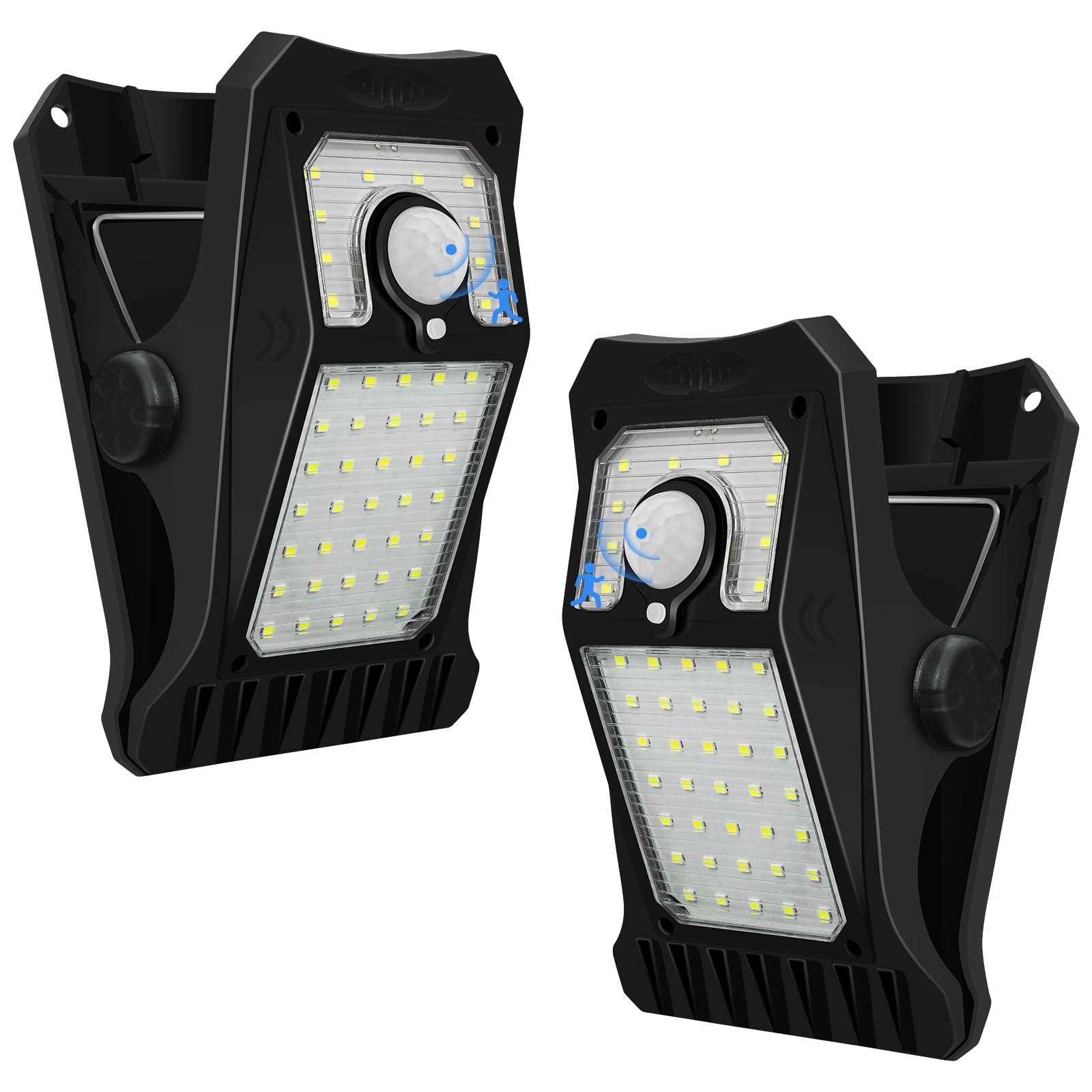 45LED Solar Lights Outdoor Clip Motion Sensor Lights 3 Modes 3 Mounting Ways IP65 Waterproof Security Light for Fence