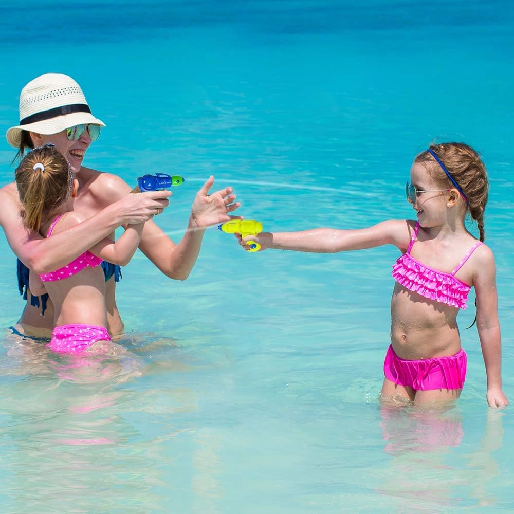 ArtCreativity Plastic Space Water Squirters, Pack of 12, Assorted Colors Mini Water Squirt Toy Guns for Swimming Pool, Beach and Outdoor Summer Fun, Cool Birthday Party Favors for Boys and Girls : Toys & Games