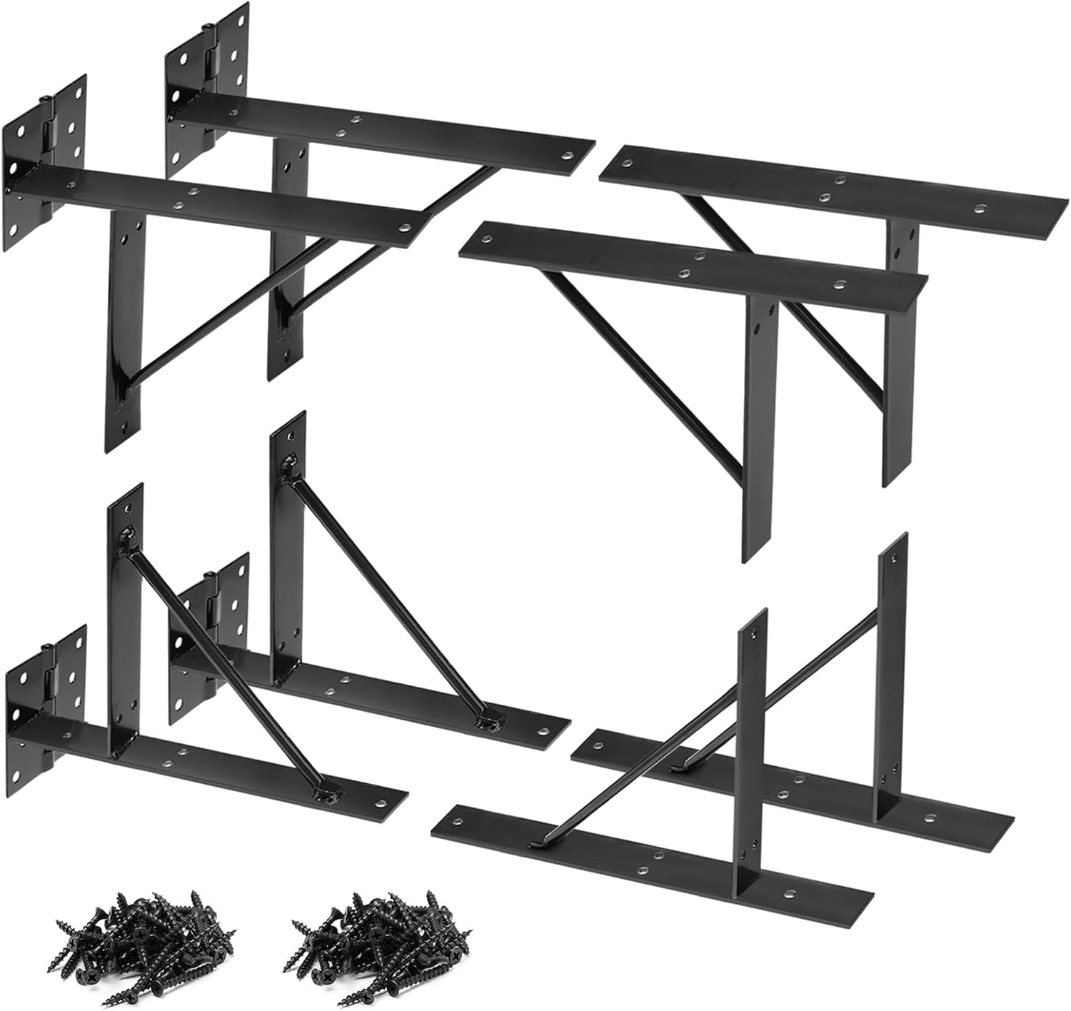 Mofeez Corner Brace Bracket No Sag Kit for Shed Doors, Driveway Gates, Corral Gates, Wood Windows (2 Sets)