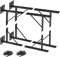 Vista 1 de Mofeez Kit de soporte de esquina sin hundimiento para puertas de cobertizo, puertas de entrada, puertas de corral, ventanas de madera (2 juegos)